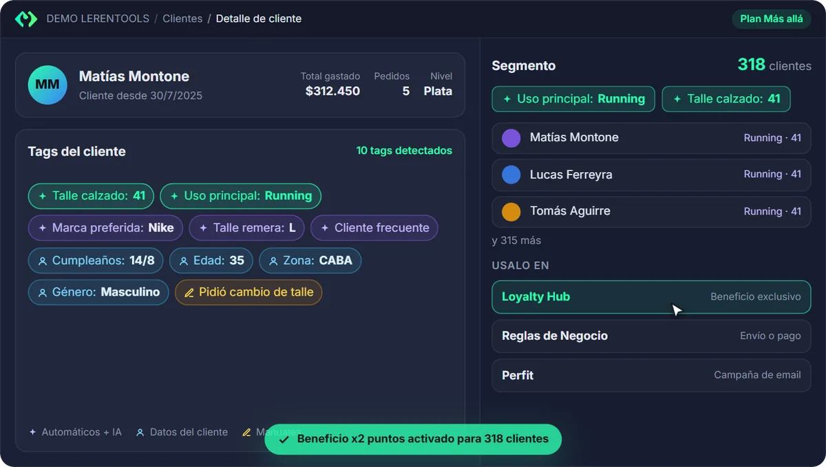 Tags Inteligentes de Clientes